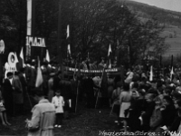 Rok 1963. Manifestacja pierwszomajowa w Węgierskiej Górce.